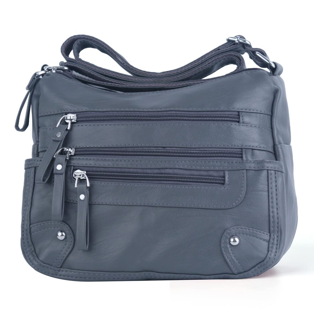 4853 10 Pockets Crossbody Purses Medium Pocketbooks Lightweight Satchel Bag